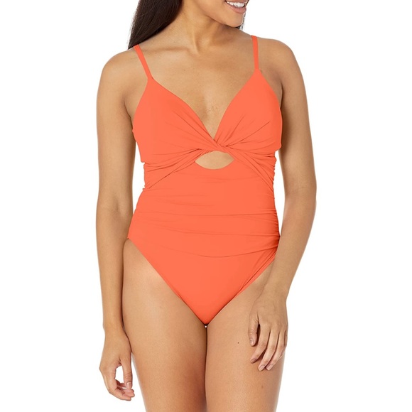 La Blanca Women's Standard Island Goddess Twist Keyhole One Piece Swimsuit - Picture 4 of 8